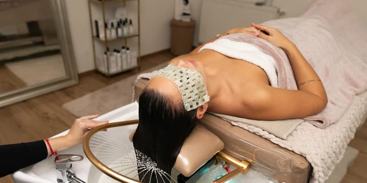 Head Spa s LED terapiou alebo mezoterapiou pre pokožku hlavy a vlasov v Anzu Cosmetics
