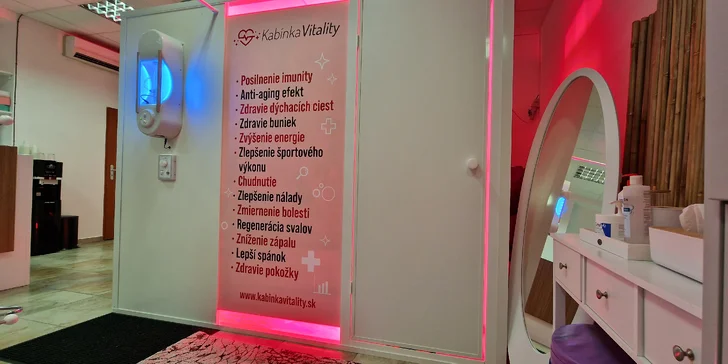 Kabínka Vitality: Soľná terapia a terapia červeným svetlom na posilnenie zdravia