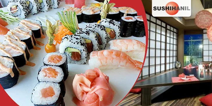 Znamenité SUSHI v Sushihanil - 28 kúskov
