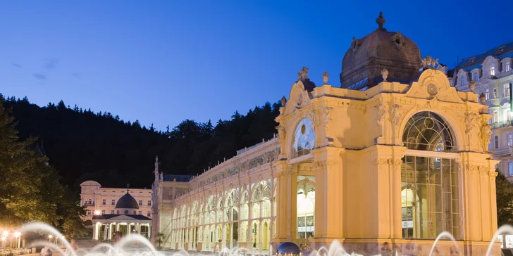 Oddych v pokojnej časti Mariánskych lázní: hotel s jedlom a s wellness procedúrami