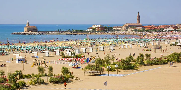 Leto v Caorle: hotel v pokojnej časti pri pláži a s raňajkami, first minute zľavy aj noc zadarmo