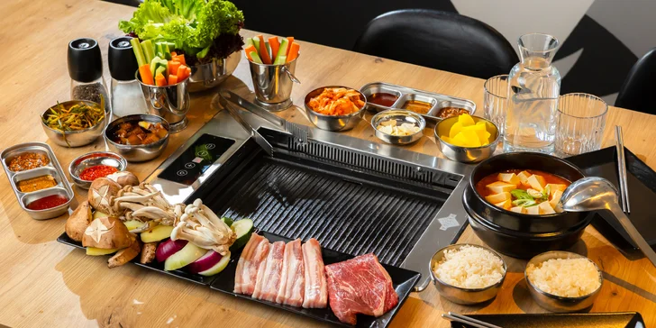 Zážitková kórejská degustačná večera BBQ & Hot Pot pre 2 osoby