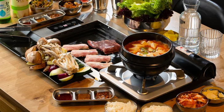 Zážitková kórejská degustačná večera BBQ & Hot Pot pre 2 osoby