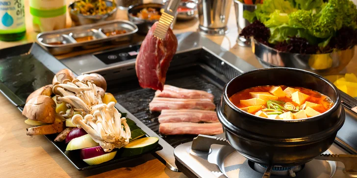 Zážitková kórejská degustačná večera BBQ & Hot Pot pre 2 osoby