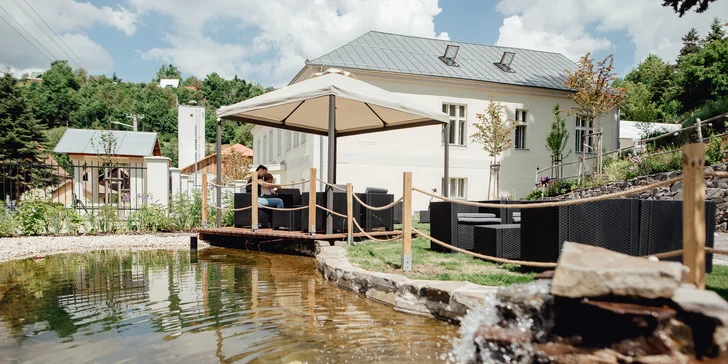 Pobyt uprostred dedinky Štiavnické Bane so stravou aj wellness