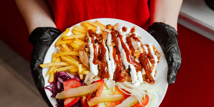 Kebab box, burger, placka alebo tanier v Osman City Kebab