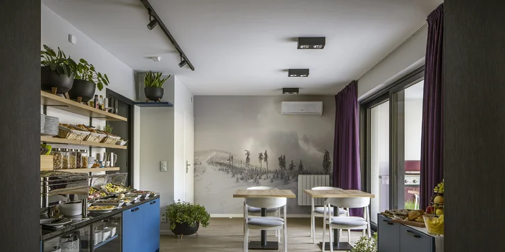 Sliezske Beskydy: moderný aparthotel s raňajkami a vstupom do saunária