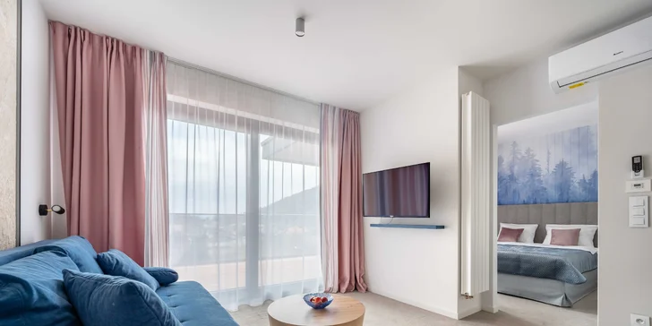 Sliezske Beskydy: moderný aparthotel s raňajkami a vstupom do saunária