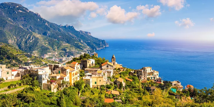Pobyt na pobreží Amalfi v mestečku Ravello: 4* hotel s raňajkami a bazénom, 1,5 km od mora