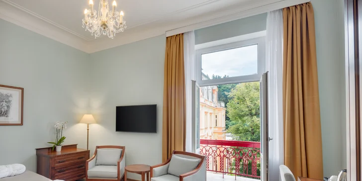 4* pobyt v centre Mariánskych Lázní s polpenziou, wellness aj procedúrami