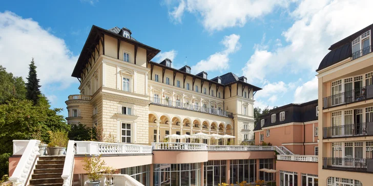 Mariánske Lázně: luxusný 5* hotel, raňajky alebo polpenzia, neobmedzene sauny, bazény aj kúpeľ