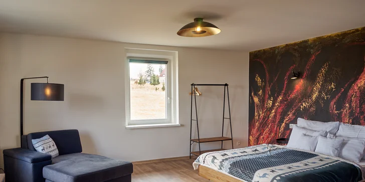 Krásne apartmány na hrebeni Krušných hôr až pre 4 osoby: úžasné výhľady a vonkajšie kúpanie