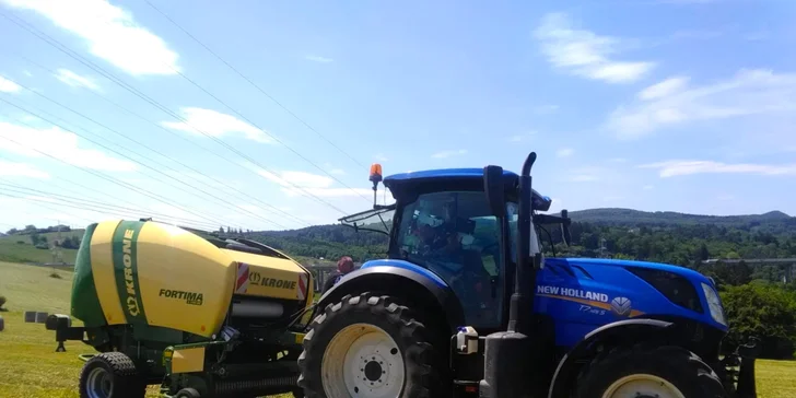 Zážitková jazda na traktore NEW HOLLAND s možnosťou poľnohospodárskych prác