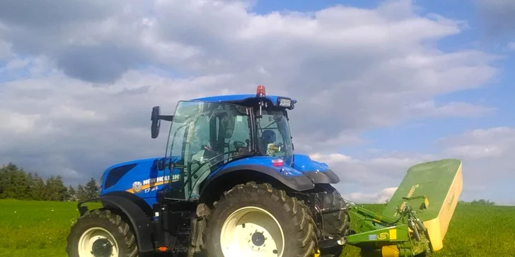 Zážitková jazda na traktore NEW HOLLAND s možnosťou poľnohospodárskych prác