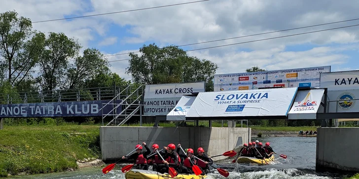 Rafting v areáli vodného slalomu v Liptovskom Mikuláši