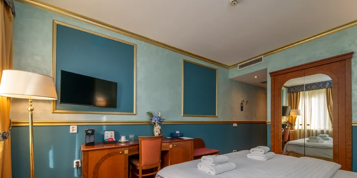 Romantika v 4* hoteli kúsok od Petřína: pobyt s raňajkami aj víkend s piknikom