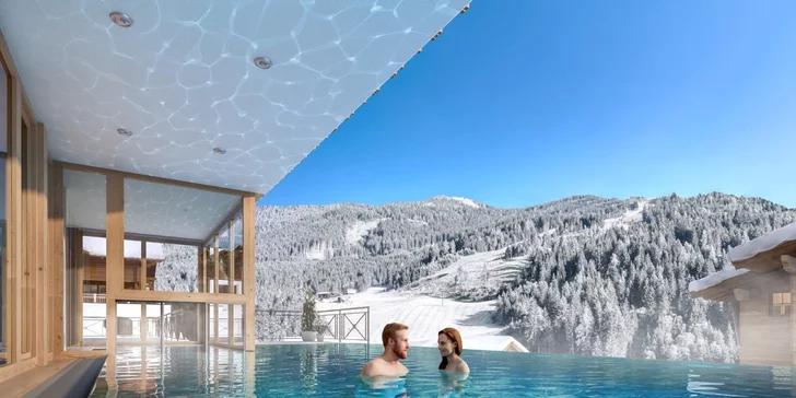 Údolie Gastein: hotel v 1000 m n. m., bohato vybavený wellness, polpenzia a lyžovanie