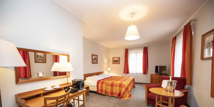 Pobyt v historickom Tábore: 4* hotel, bohaté raňajky aj polpenzia, wellness aj kúpeľ