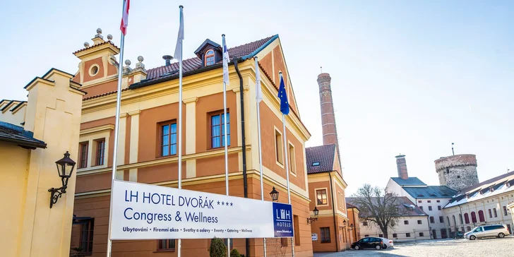 Pobyt v historickom Tábore: 4* hotel, bohaté raňajky aj polpenzia, wellness aj kúpeľ