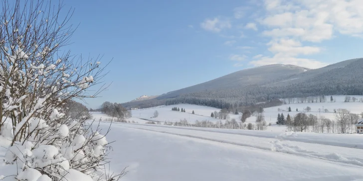 Dovolenka v Jeseníkoch pod Ramzovou: polpenzia, krytý aj vyhrievaný bazén s morskou vodou