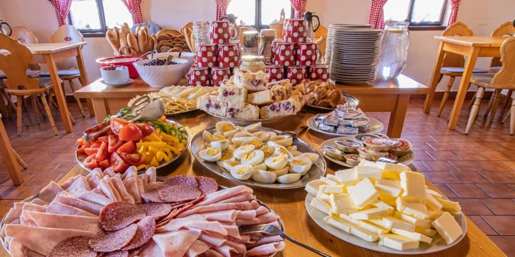 Pobyt v pravej šumavskej drevenici pre pár aj rodinu: raňajky alebo polpenzia