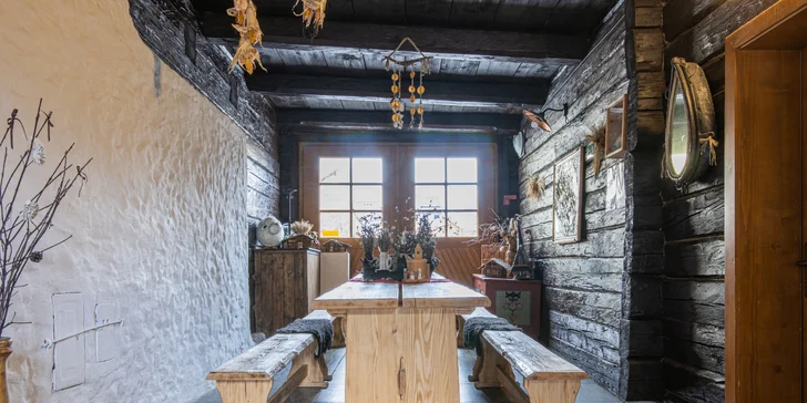 Pobyt v pravej šumavskej drevenici pre pár aj rodinu: raňajky alebo polpenzia