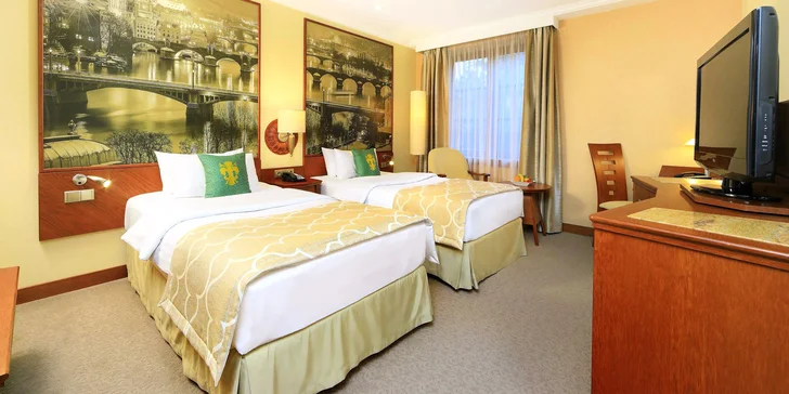 Historický hotel v blízkosti pražského hradu: raňajky, sauna, možnosť snacku aj drinku