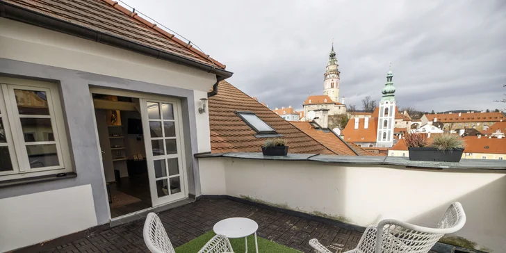 Romantický pobyt v centre Českého Krumlova s raňajkami a Proseccom