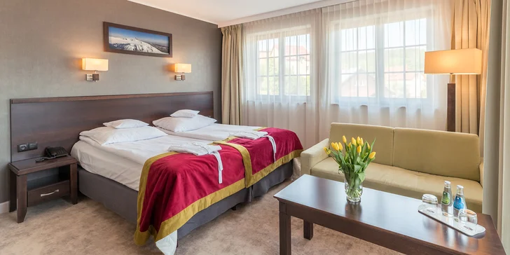 Aktívny pobyt v Krkonošiach: polpenzia, wellness aj romantický balíček s masážou