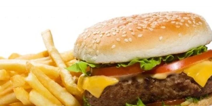 3,90 eur za šťavnatý hovädzí hamburger s hranolkami a oblohou. Zamaškrťte si a zažeňte hlad na americký spôsob, so zľavou 50%!