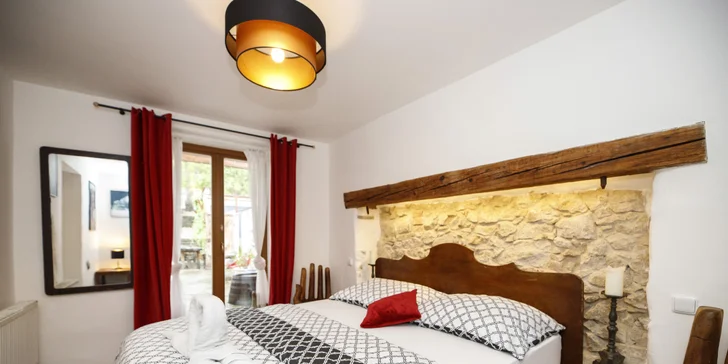 Historický penzión so záhradou priamo pod Sv. kopečkom v Mikulove s výhľadom na zámok