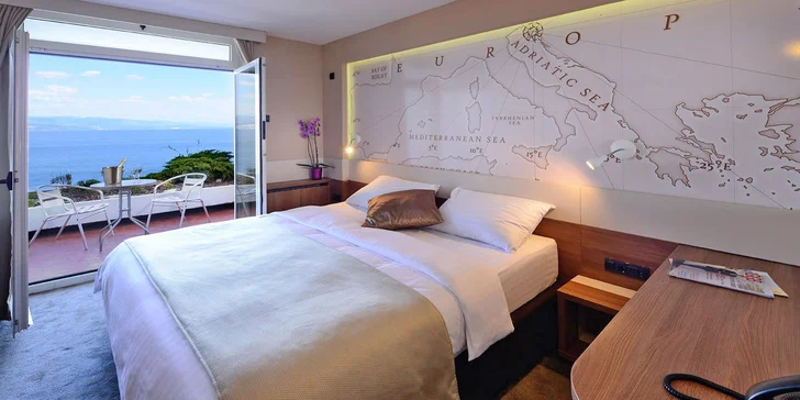 Chorvátska Opatija: 3* hotel priamo na promenáde, polpenzia, infinity bazén