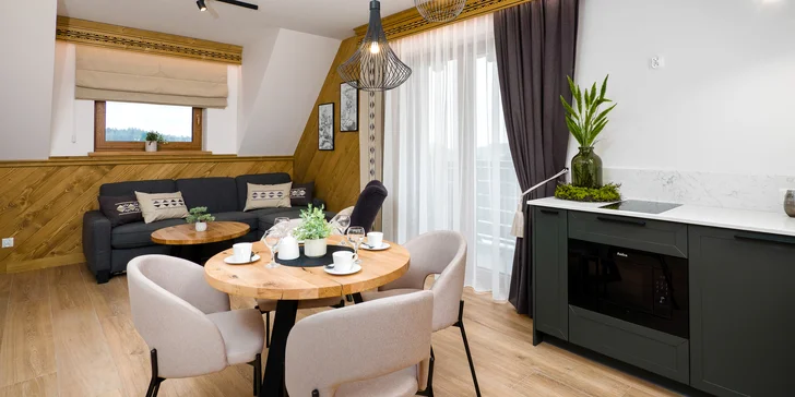 Komfortné apartmány s privátnou kuchynkou a wellness v Białke Tatrzańskej
