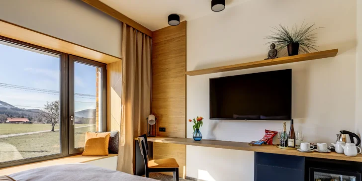 Dizajnový hotel v Beskydách: apartmán s vírivkou, vychýrená kuchyňa, polpenzia