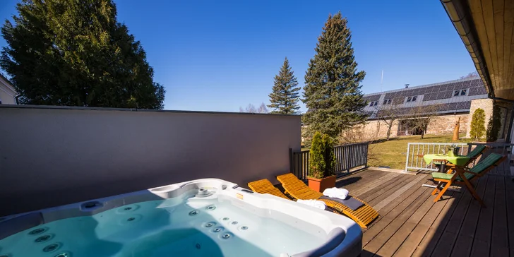 Luxusný 4* pobyt na Vysočine: polpenzia, wellness a jacuzzi