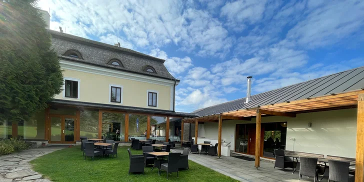 Luxusný 4* pobyt na Vysočine: polpenzia, wellness a jacuzzi