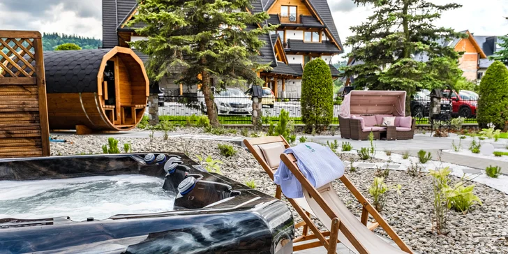 Lesné apartmány v čarovnom horskom prostredí kúsok od aquaparku Terma Bania: wellness, zľavy a raňajky v cene