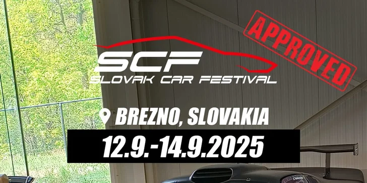 Vstupenky na Slovak Car Festival v Brezne: 1-dňová alebo 3-dňová