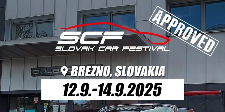Vstupenky na Slovak Car Festival v Brezne: 1-dňová alebo 3-dňová