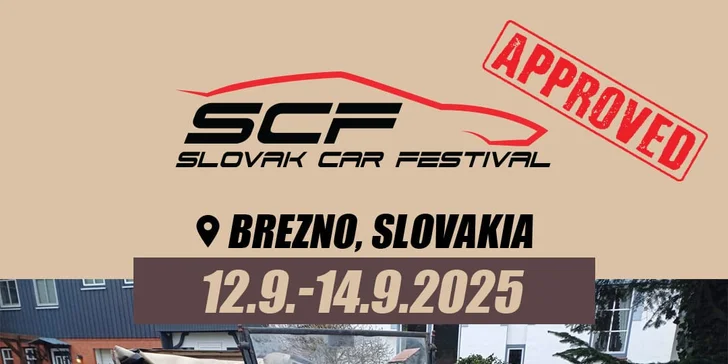 Vstupenky na Slovak Car Festival v Brezne: 1-dňová alebo 3-dňová
