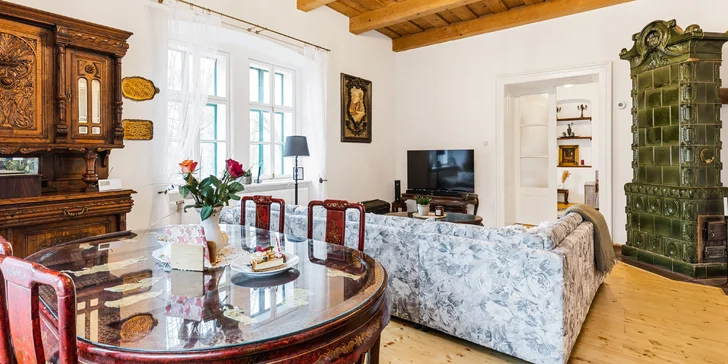 Historická vilka v areáli kaštieľa Svätý Anton: 3 apartmány s krásnou anglickou záhradou