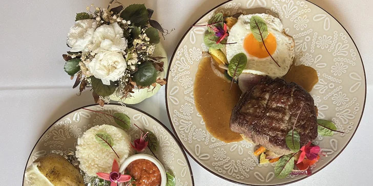 Steak s prílohou podľa vlastného výberu v Reštaurácii u Septima