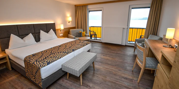 Soľná komora a Traunsee: hotel priamo pri jazere, neobmedzený wellness aj raňajky