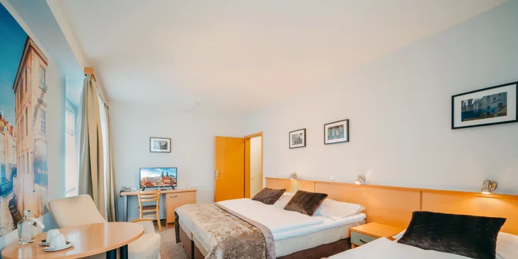 4* pobyt v Prahe pre dvoch: jedna noc aj celý týždeň, raňajky, wellness aj fitness