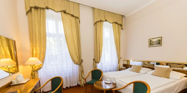 Relax v Karlových Varoch: pobyt s jedlom, wellness a kúpeľnými procedúrami