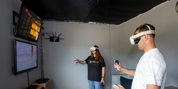 Laser game, virtuálna realita pre 2 osoby, digitálna autodráha a iné hry pre viacero hráčov