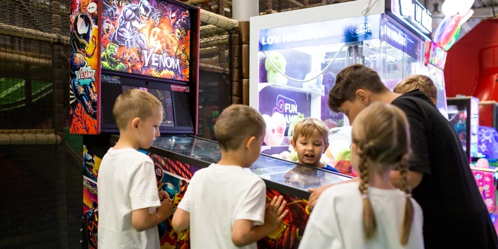 Vstupy do bláznivého detského sveta v STEAM FACTORY aj s pizzou, Kofolou a žetónmi do FUN GAME
