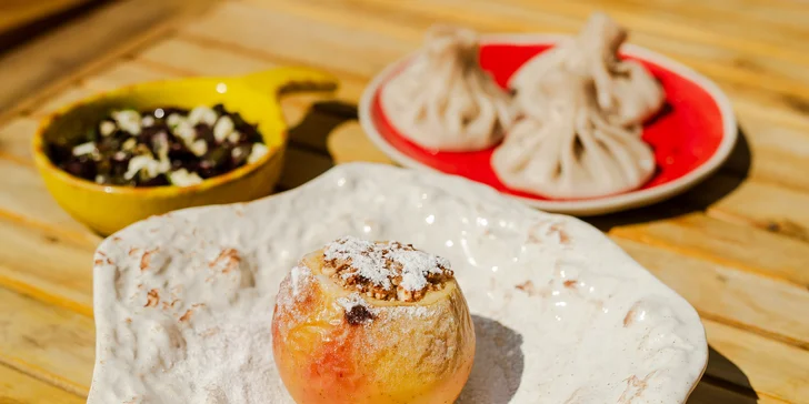 Vyprážaný či pečený Čeburek, Khinkali, Chačapuri v adžárskom štýle alebo degustačné menu