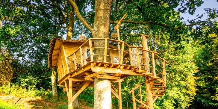 Pobyt s raňajkami až pre 4 osoby v plne vybavenom treehouse na juhu Čiech: žiadne Wi-Fi, len božský pokoj a sauna