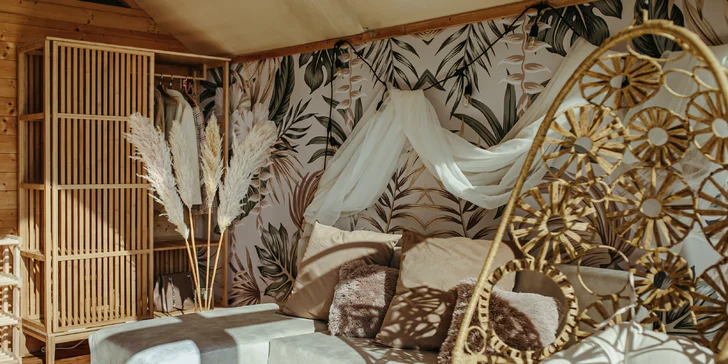 Glamping pri jazere Jamno a pri Balte: bez jedla alebo s raňajkami, množstvo aktivít aj domčeky s vlastným wellness